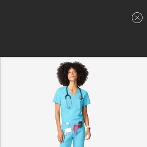 FIGS scrubs in NEON BLUE. NWT